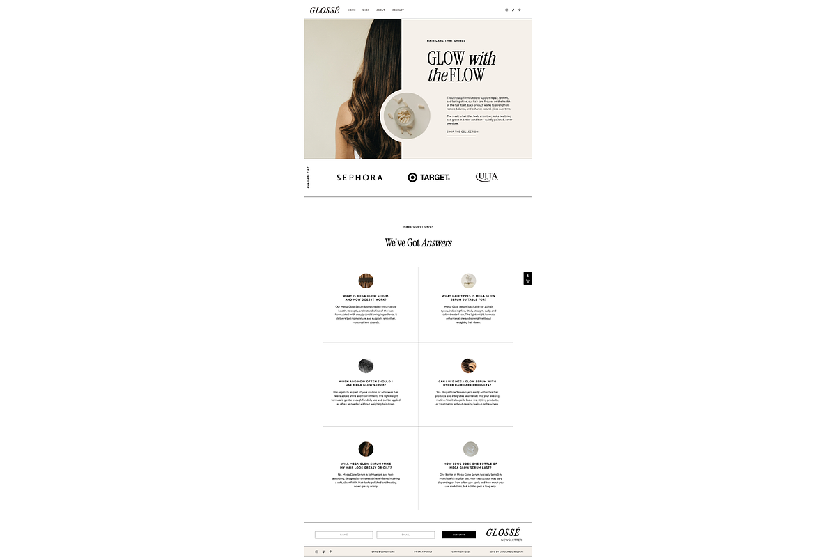 Ecommerce Showit Website Template, a Websites & App Template by Caroline C Wilder (Photo 3 of 7)