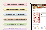 Culture journal - Notion template, an App Template by Iasan Design (Thumbnail 3 of 6)