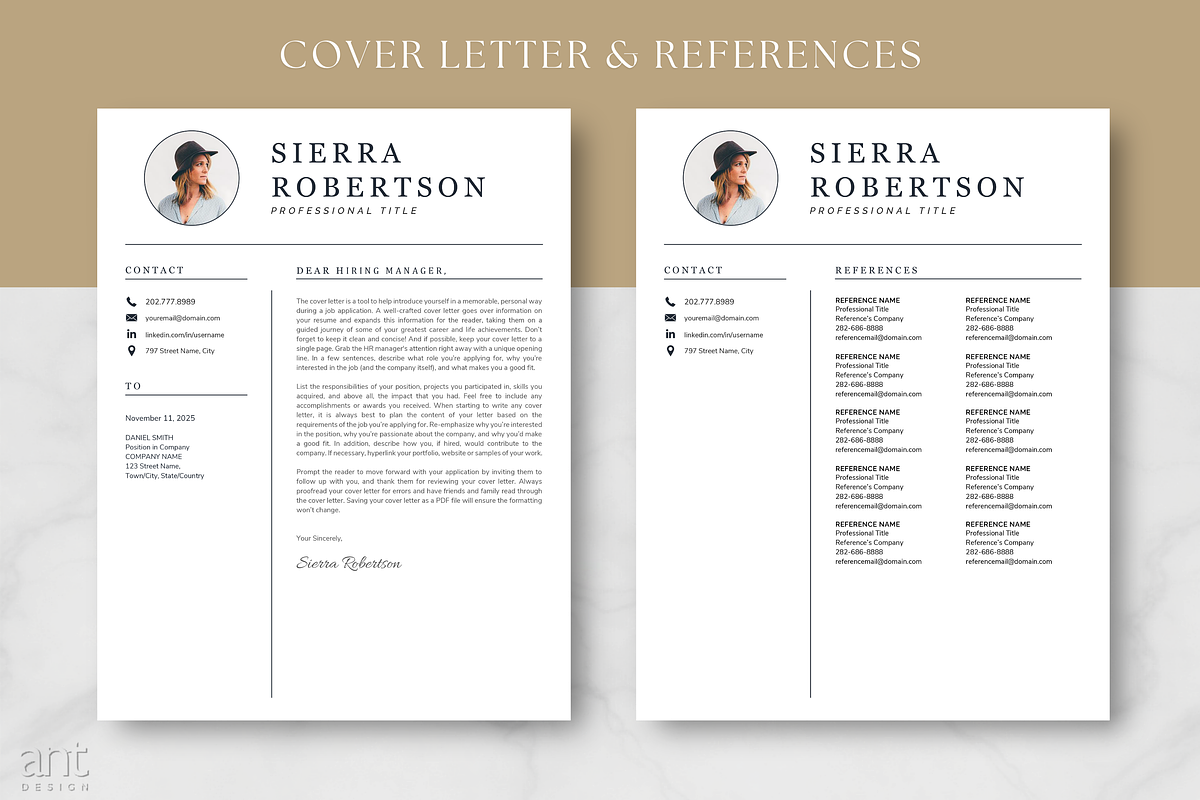 Professional Resume Template -Sierra, a Resume Template by AntDesignStudio (Photo 4 of 9)