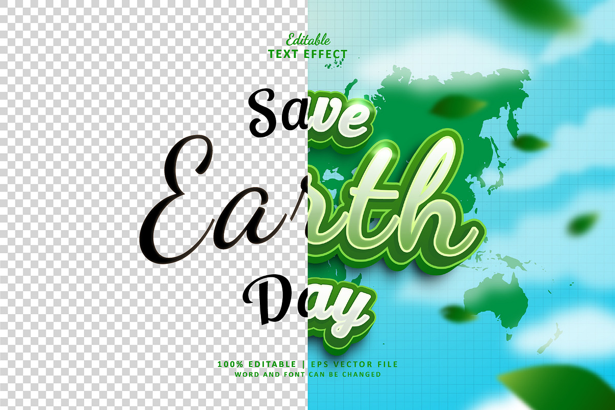 Text Effect Earth Day, a Layer Style Add-On by Navy Graphic (Photo 2 of 2)