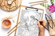 Portraits Coloring Pages For Adults, a Person Illustration by AlineArtStore (Thumbnail 6 of 7)