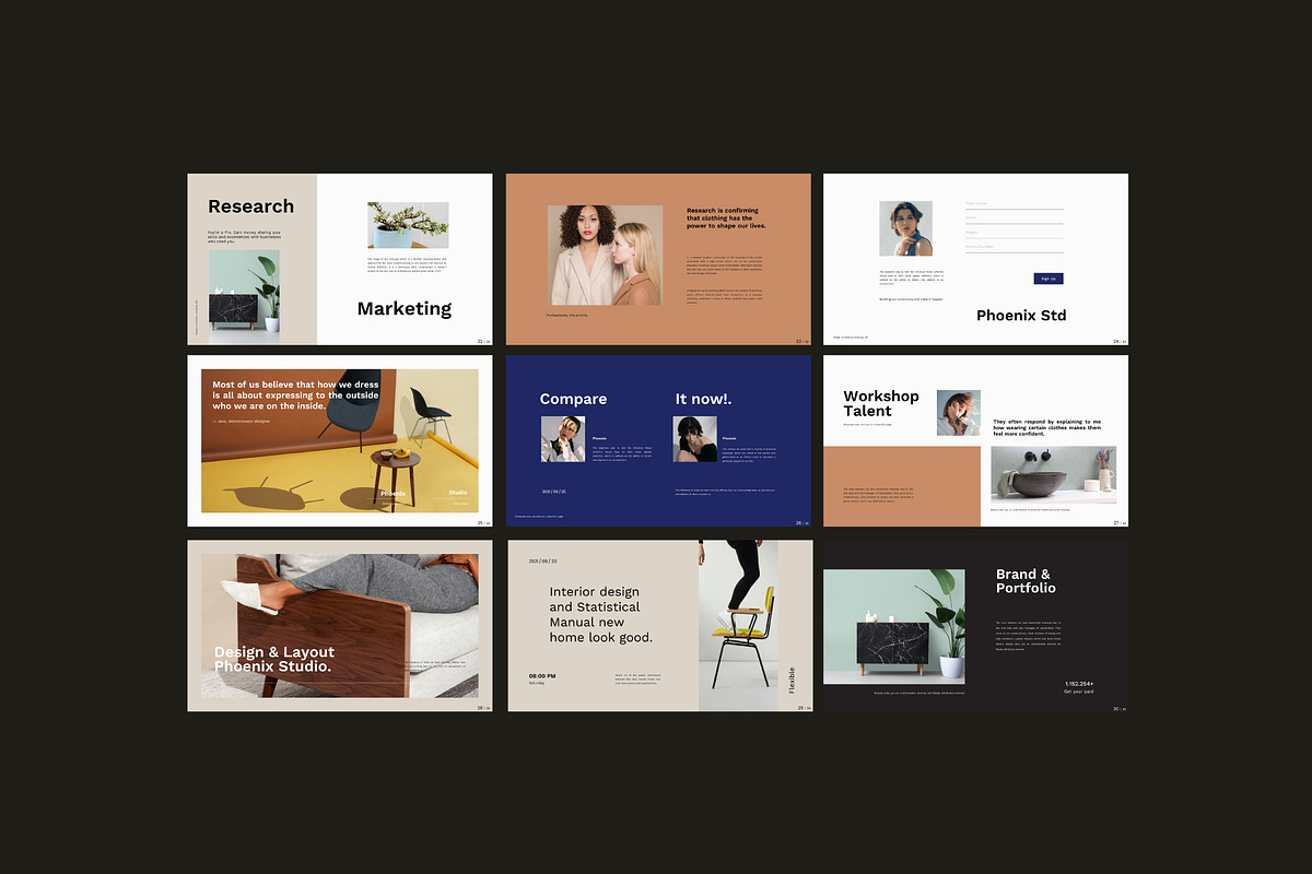 Phoenix Minimal Powerpoint, a Presentation Template by Dirtytemp Studio