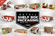 Retail Shelf Box Packaging Mockups1, a Packaging Mockup by INCDesign (Thumbnail 1 of 32)