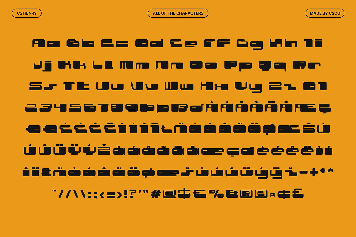 CS Henry – Y2K Font, a Sans Serif Font by Craft Supply Co. (Photo 8 of 8)