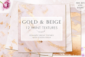 Beige acrylic textures with gold, a Texture Graphic by PixelJungle