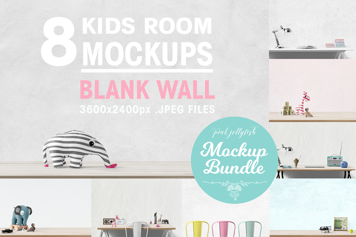 kids room mockups bundle, a Mockup by PinkJellyfish (Photo 1 of 8)