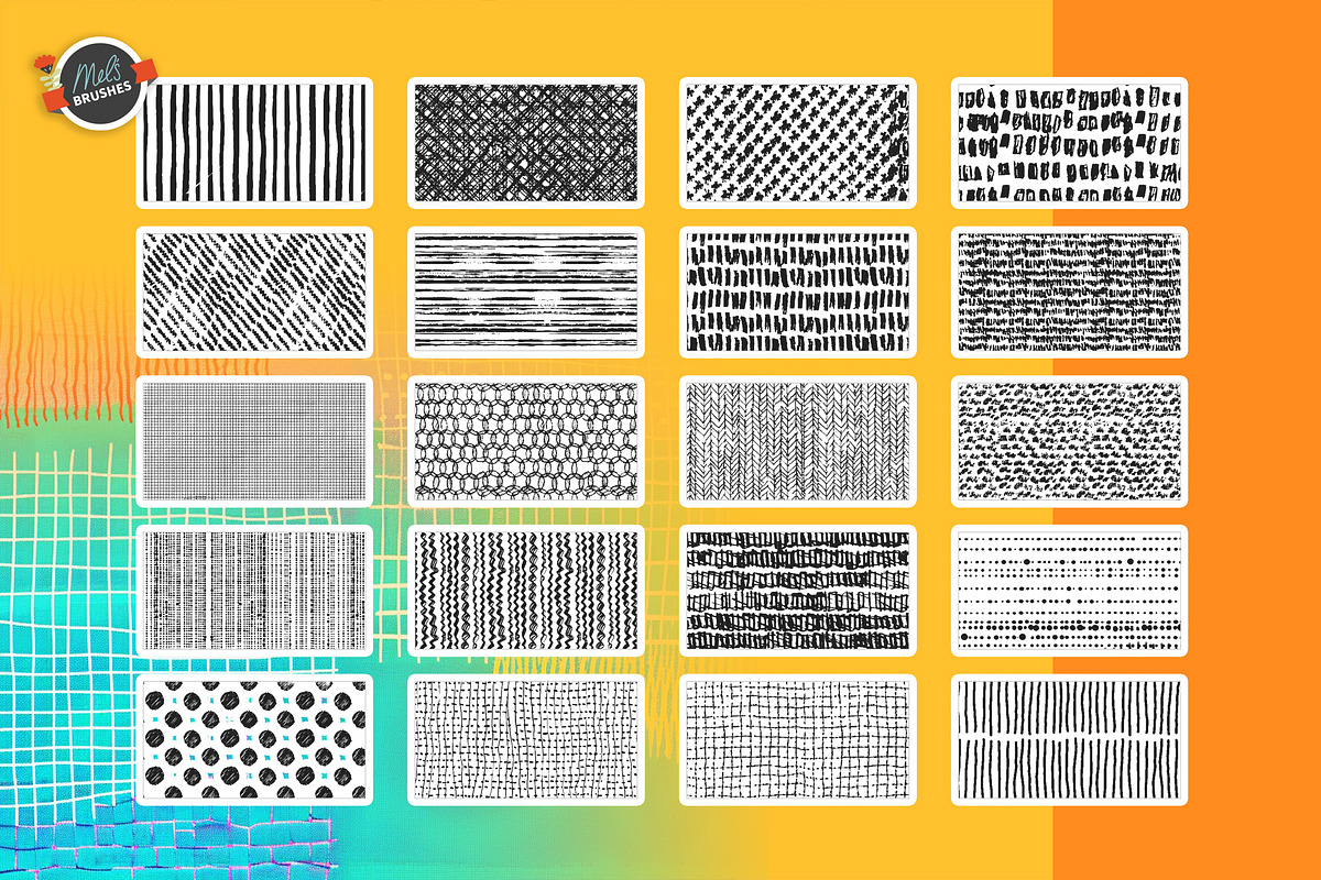 Lazy Lines Procreate Texture Pack, a Brush Add-On by Mels Brushes (Photo 6 of 9)