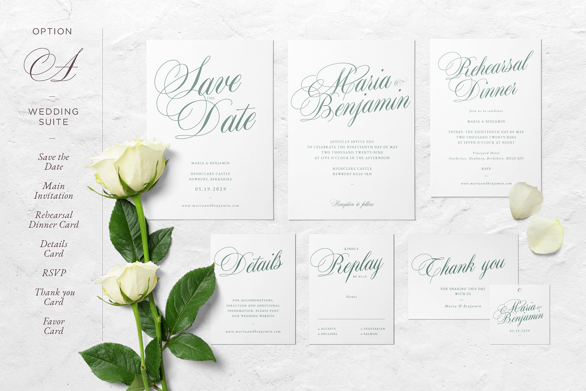Old England Wedding Suite Collection, an Invitation Template by volume 1 visual design (Photo 2 of 33)