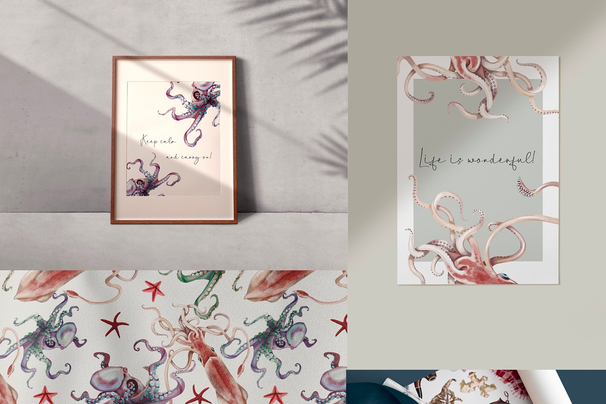 Watercolour Nautical Set, an Animal Illustration by NNclipart (Photo 2 of 13)