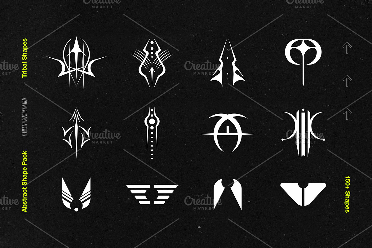 Abstract Shape Pack | 150+ Icons!, an Object Graphic by Mad Supply (Photo 9 of 11)