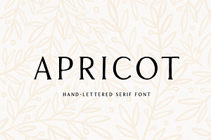 Apricot - Handlettered Serif Font