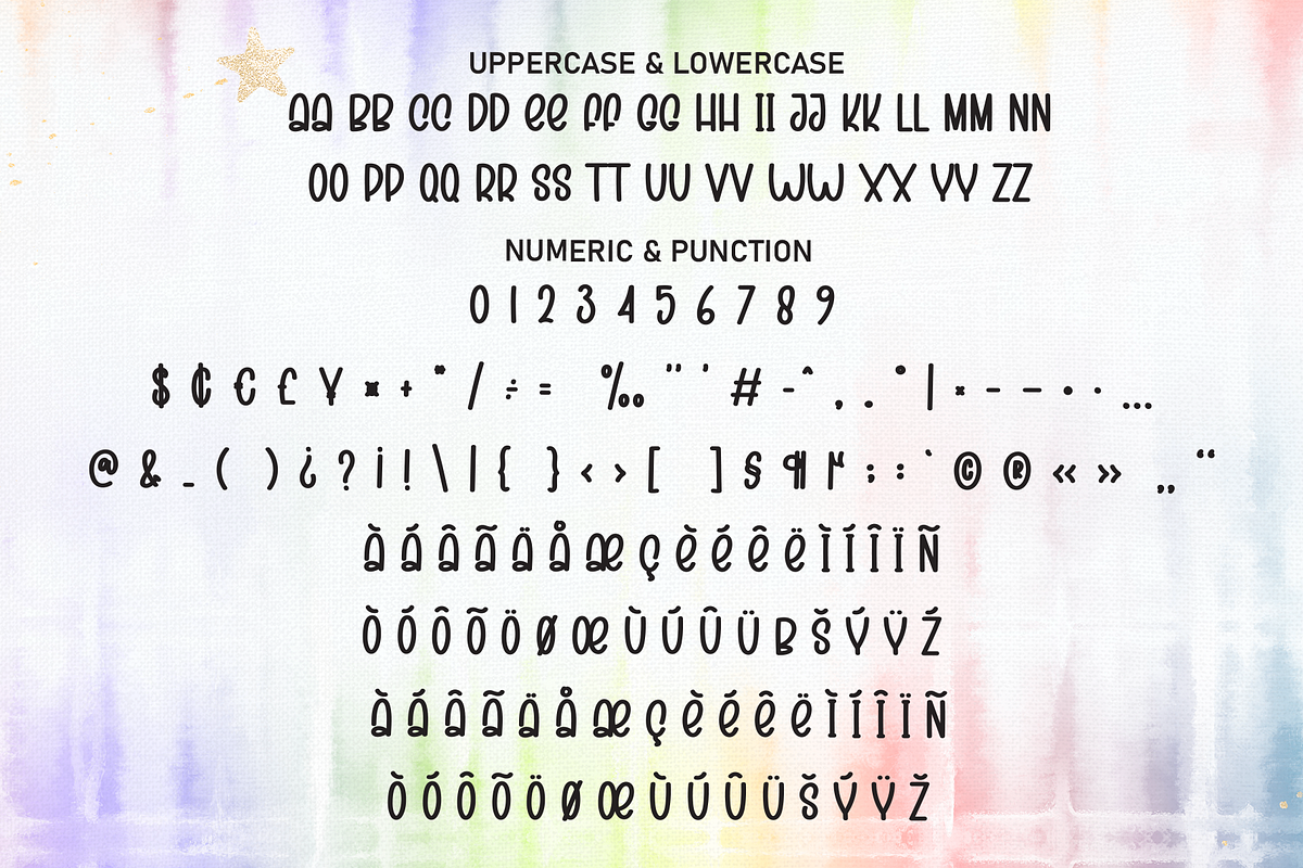 Rainbow Watercolor | Script Font, a Script Font by Scratchones (Photo 7 of 8)