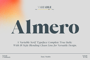 Almero Serif Family, a Serif Font by Zane Studio