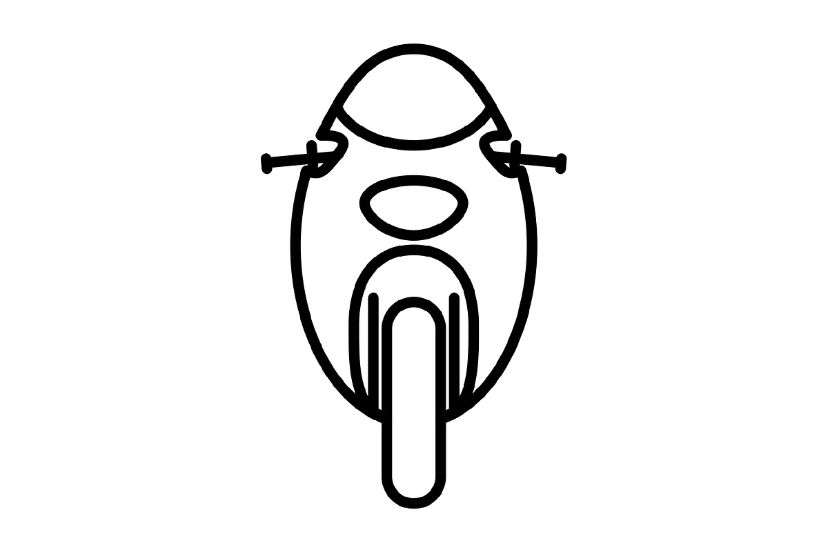 Motorcycle icon, an Outline Icon by Sumberpangan (Photo 3 of 5)