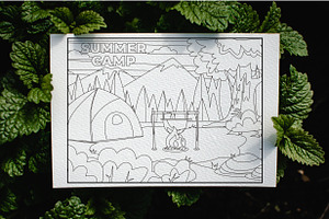 100 Vector Camping Coloring Pages