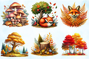 Fall in the Forest Watercolor PNG, an Illustration by Craft Nest (Thumbnail 5 of 5)