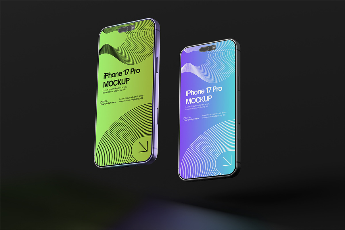 iPhone 17 Pro Mockup, an iPhone Mockup by xavier_studio (Photo 4 of 5)