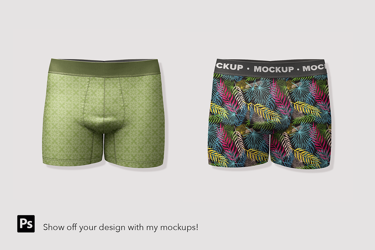 Men's Boxer Briefs Mockup, a Bottom Mockup by Irena Matiash shop (Photo 5 of 5)