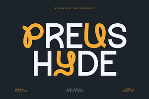 Preus Hyde - Modern Unique Font