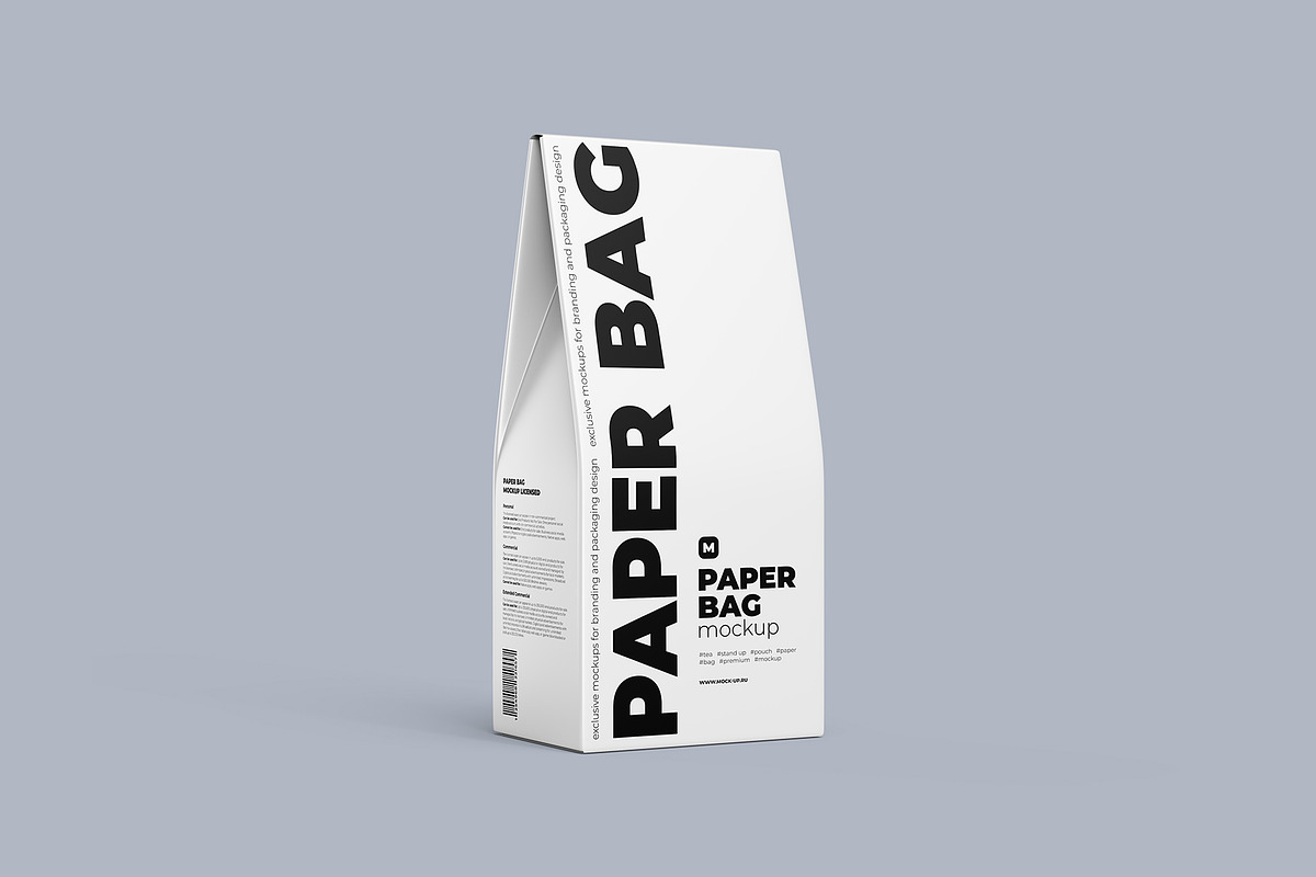 Paper Bag Mockup. Half Side view, a Cups & Container Mockup by easymock (Photo 5 of 10)