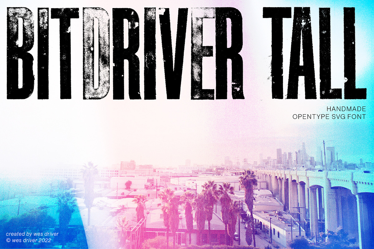 Bitdriver TALL - OpenType SVG Font, a Sans Serif Font by DriverDesign (Photo 1 of 10)