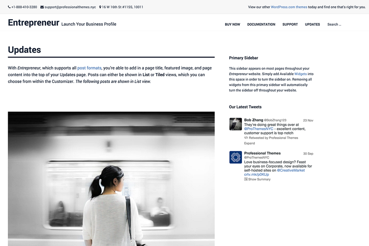 Entrepreneur WordPress Theme, a WordPress Template by We Cobble (Photo 3 of 5)
