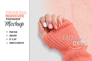 Finger Nail Mockup, Beauty Manicure