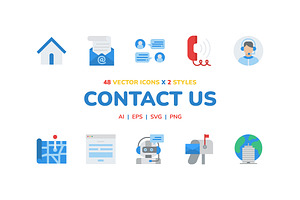 Contact Us Icon Pack, an Icon by Iconixar & Friends