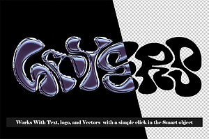 Chrome Text Effect PSD Photoshop V.7