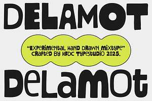 Delamot Experimental Hand Drawn, a Handwritten Font by 24Design Studios