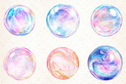 Watercolor Iridescent Bubble Clipart, an Illustration by Libby Wishes (Thumbnail 3 of 5)