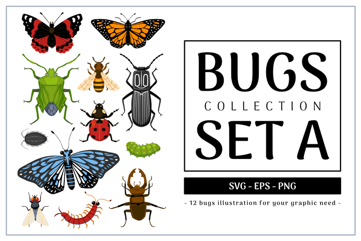Bugs Collection Set A, an Animal Illustration by arsansp (Photo 1 of 5)