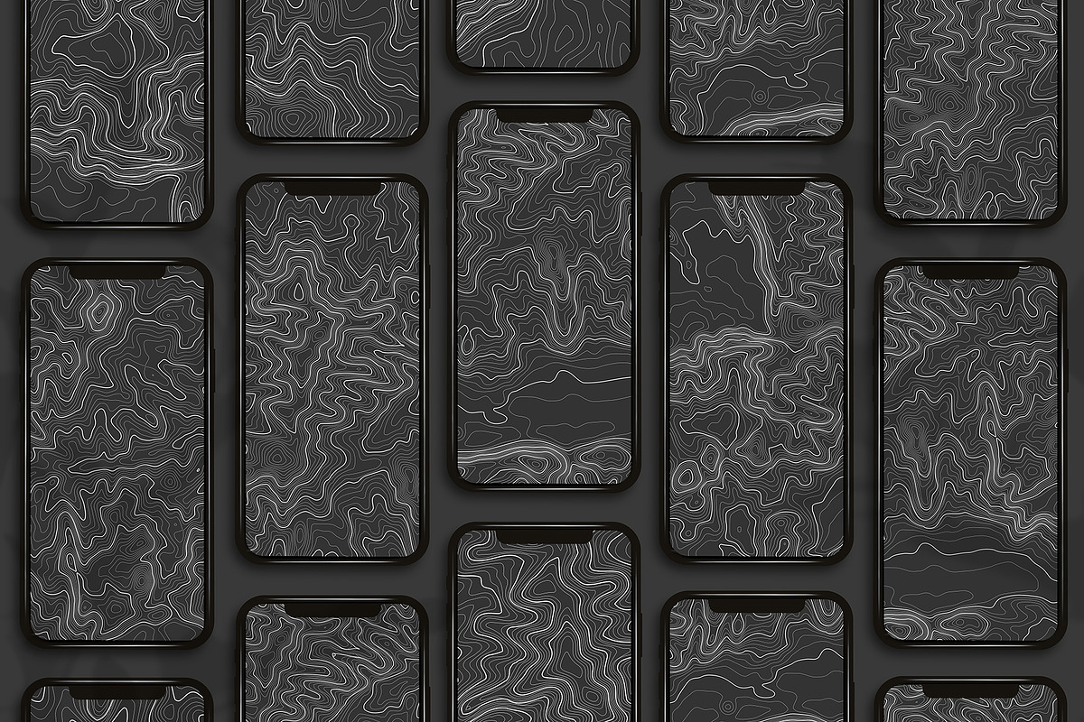 Topographic Maps Vector Bundle, a Texture Illustration by RDShop (Photo 9 of 13)