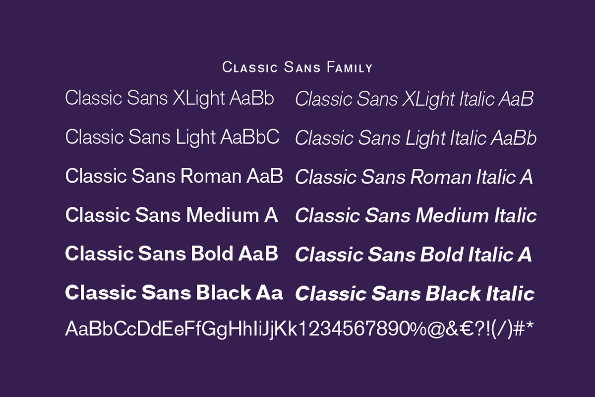 Classic Sans preview 3