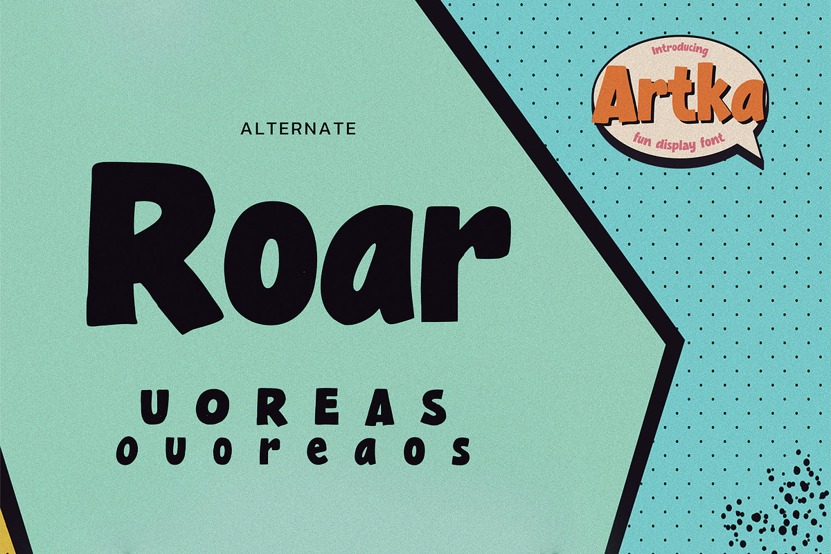 Artka - Fun Display Font, a Font by Gassstype (Photo 8 of 8)