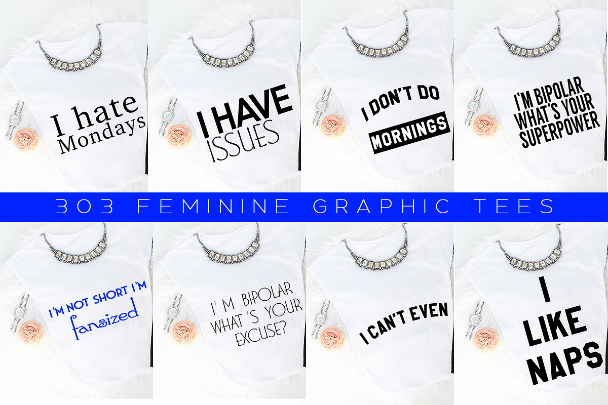 Big Bundle-Feminine Graphic Tees, a Background Graphic by iloladesign (Photo 17 of 36)