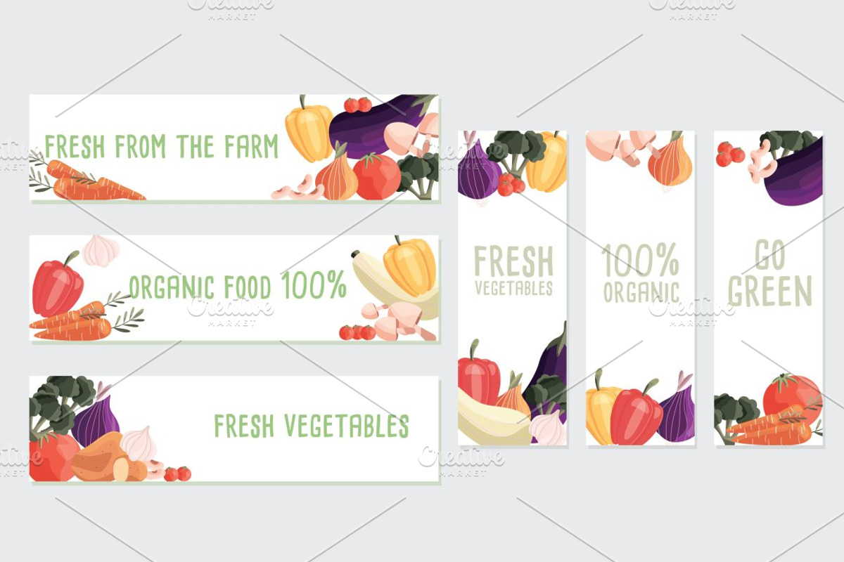 Vegetables posters, banners, pattern, a Decorative Illustration by Blue Lela Design (Photo 4 of 13)