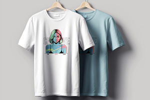 Vibrant Duality T shirt Design, a Stationery Template by MightyDesign