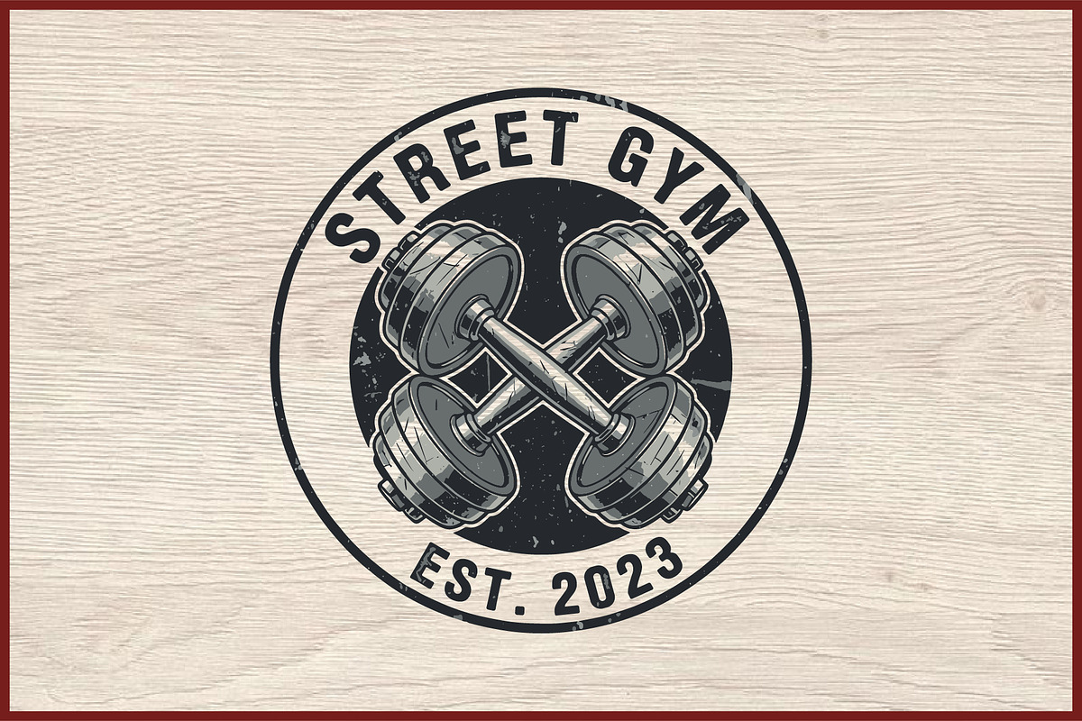10 Vintage Gym Fitness Badge Logo, a Sport Illustration by Artivon (Photo 3 of 11)