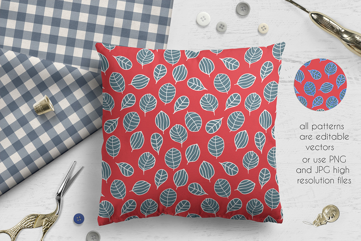 Farmhouse plaids and florals, a Pattern Graphic by Cozy pattern shop (Photo 2 of 9)