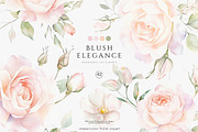 blush elegance floral clipart png, a Decorative Illustration by Patishop Art (Thumbnail 1 of 8)
