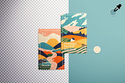 Postage Stamp Pair Mockup, an Advertising Mockup by Custom Scene (Thumbnail 5 of 11)