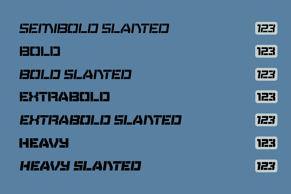 Rekvo – Variable Military Stencil, a Sans Serif Font by Drizy (Photo 7 of 11)