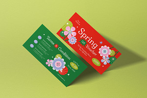 Colorful Gradient Spring Voucher