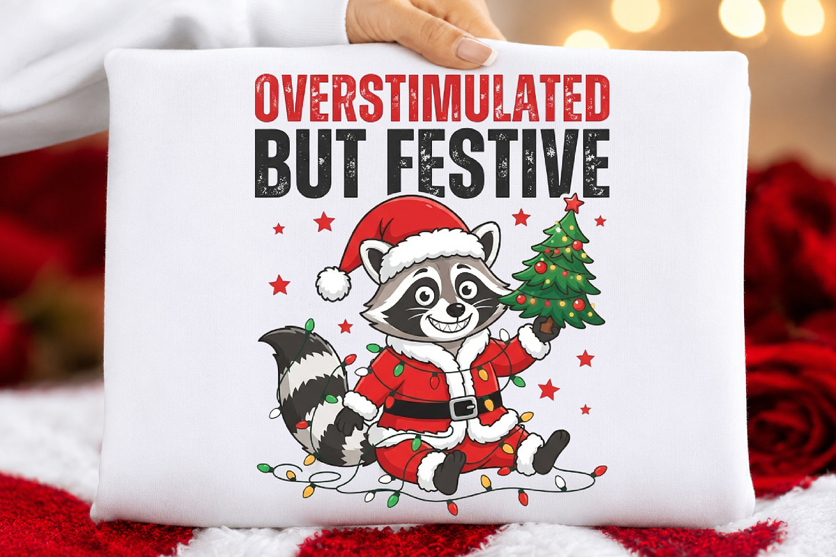 Overstimulated but festive PNG, a Seasonal Illustration by DreamCafeArt (Photo 5 of 7)