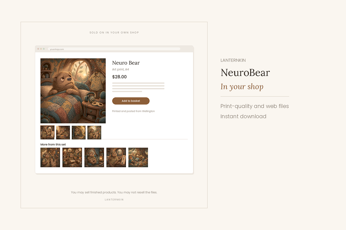 NeuroBear Storybook Set of 30, an Animal Illustration by LanternkinStudio (Photo 5 of 14)