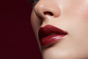 Woman's profile showcasing perfectly applied deep red lipstick,, a Beauty & Fashion Photo by Studio ANNA (Thumbnail 2 of 2)