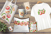 Ripe Peaches. Watercolor set, a Food Illustration by Daria Ustiugova (Thumbnail 23 of 23)