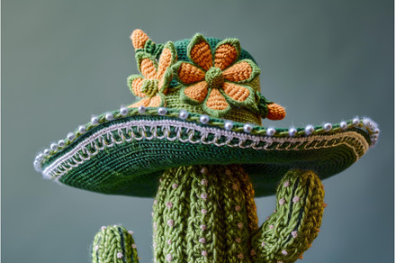 Handmade crocheted cactus in, an Arts & Entertainment Photo by Ylivdesign