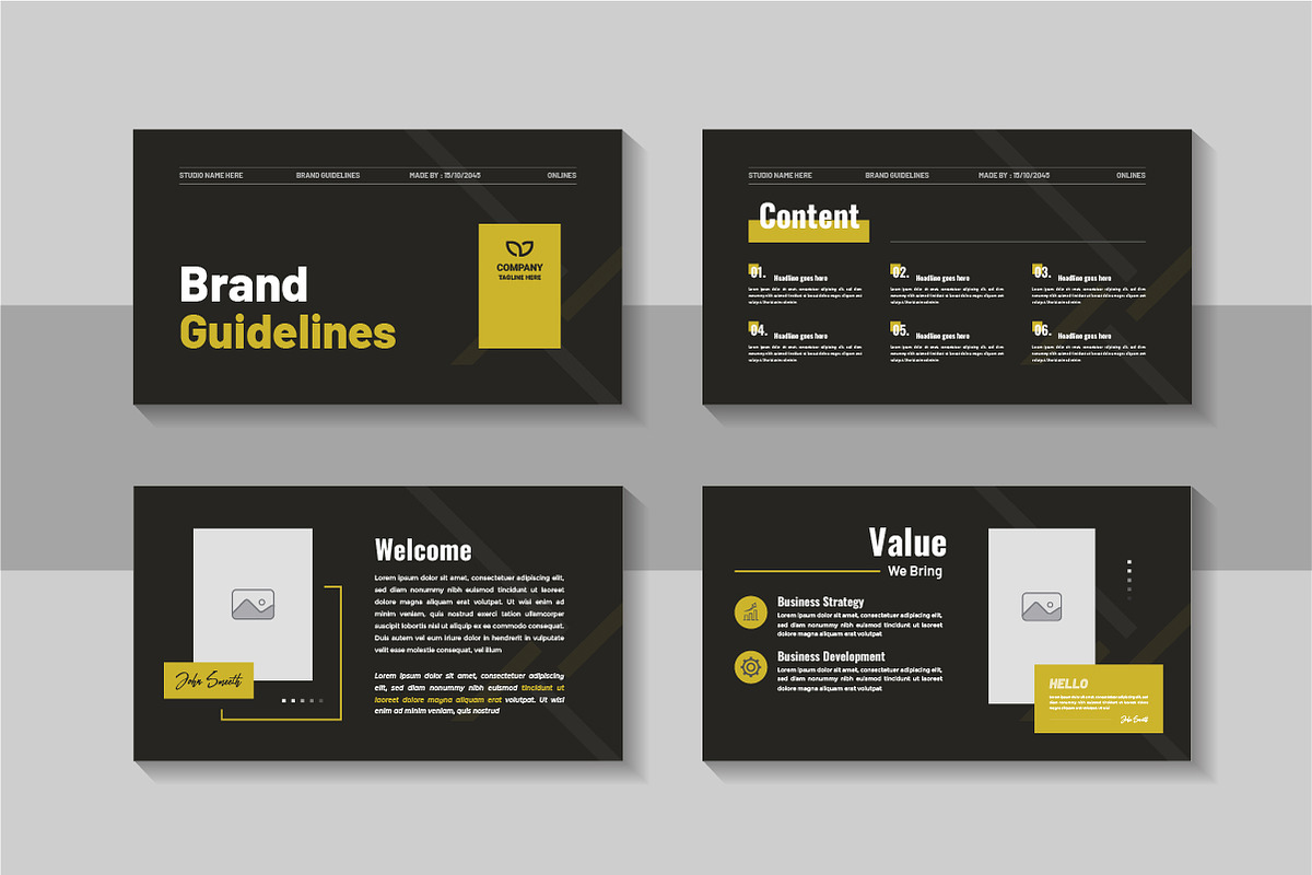 Digital brand guideline pitch deck, a Presentation Template by Pavel_design (Photo 2 of 4)